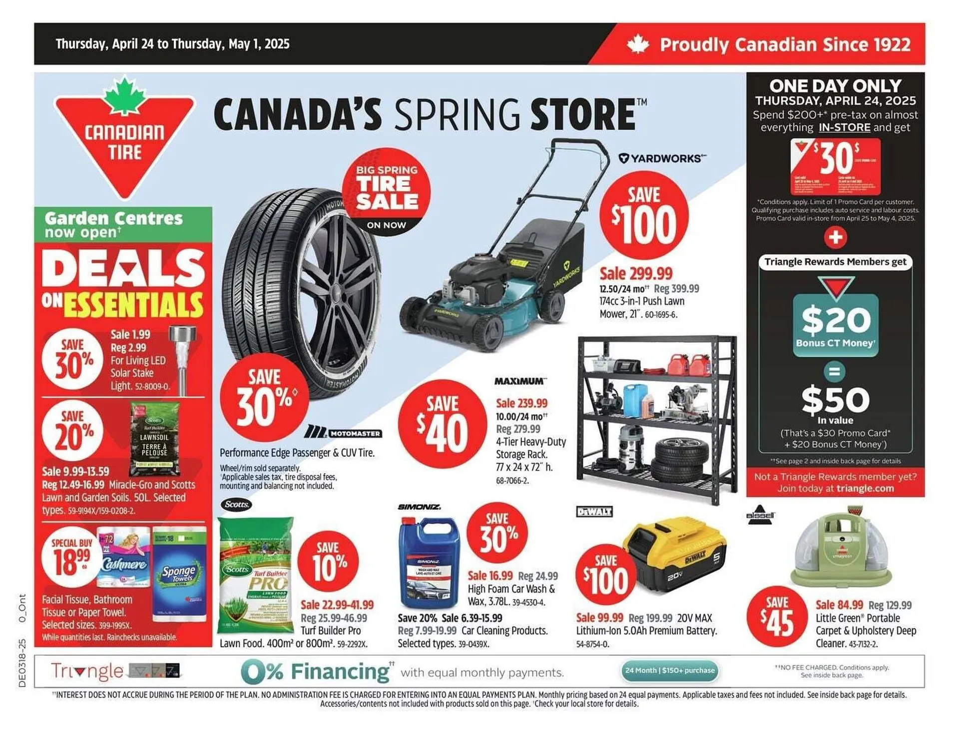Canadian Tire flyer from April 24 to May 1 2025 - flyer page 1