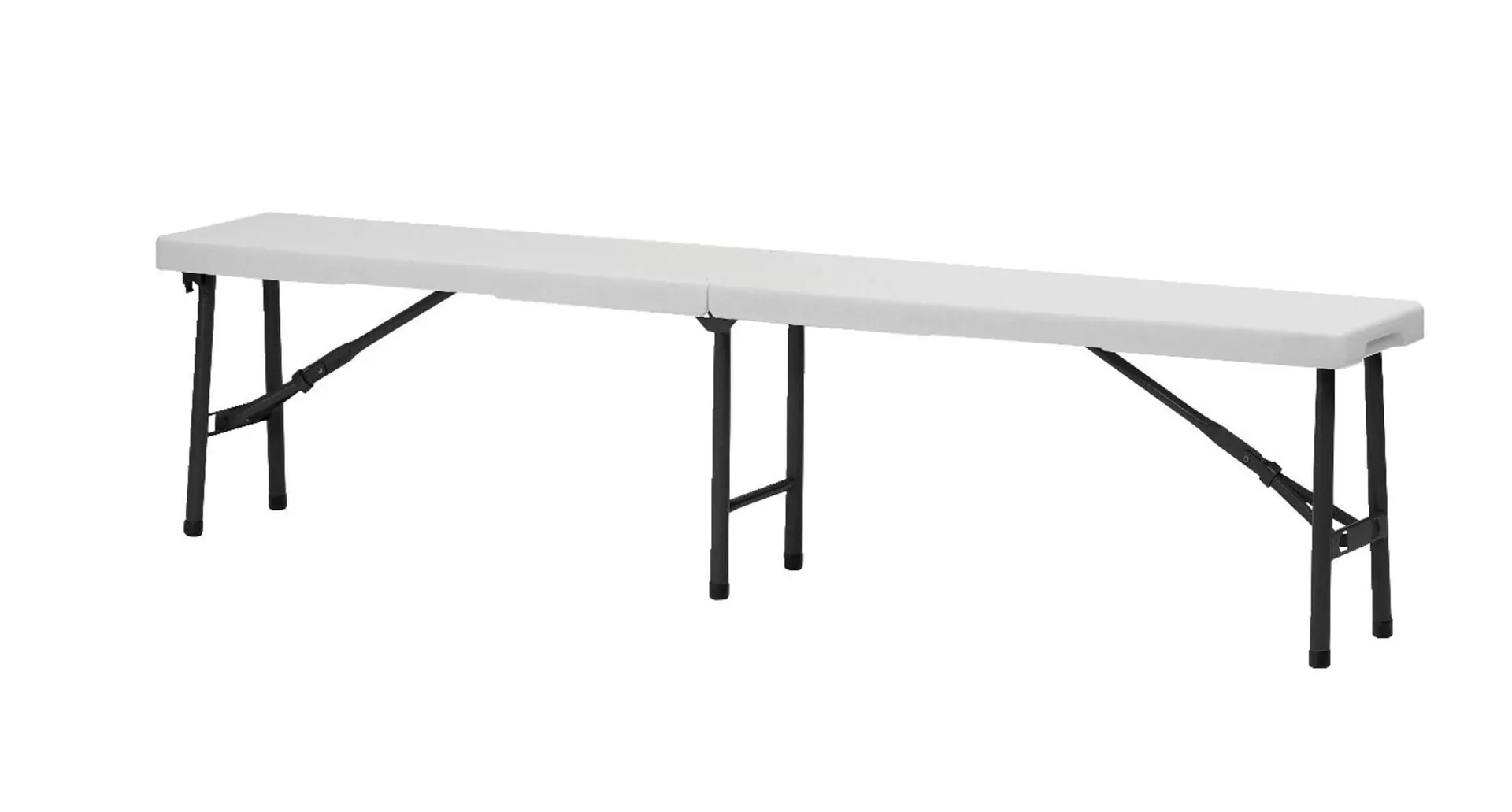 For Living 6-ft Portable Indoor/Outdoor Plastic & Metal Centre Folding Bench, White