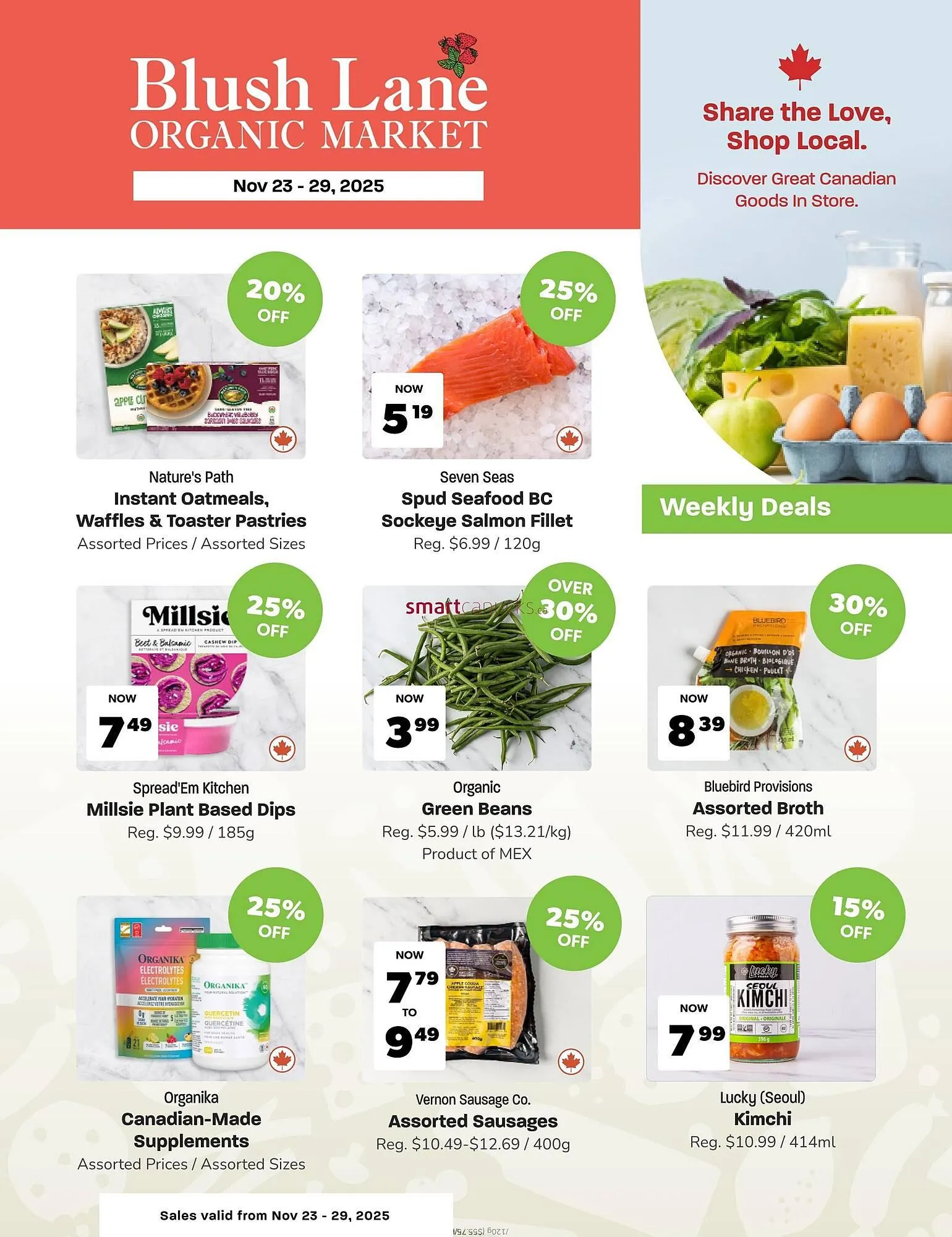 Blush Lane Organics flyer from November 23 to December 6 2025 - flyer page 1