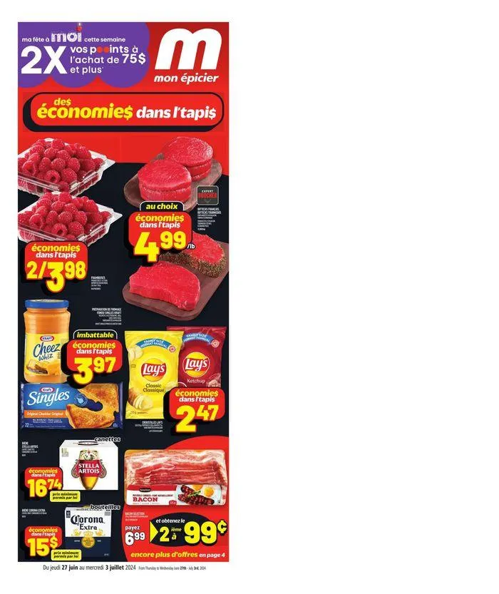 Metro weekly flyer Quebec from June 27 to July 3 2024 - flyer page 1