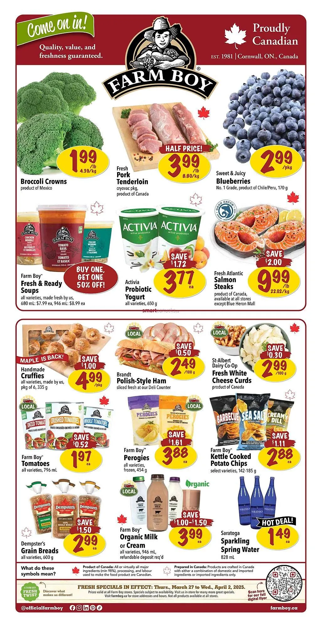 Farm Boy flyer from March 27 to April 2 2025 - flyer page 1