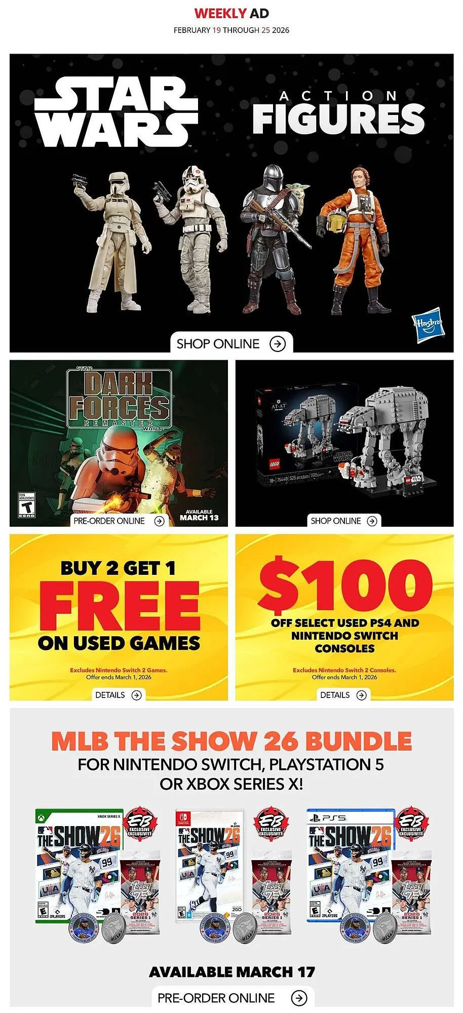 EB Games flyer from February 19 to February 26 2026 - flyer page 1