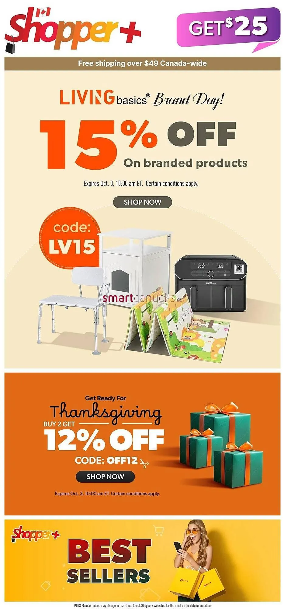 Shopper+ flyer from October 1 to October 7 2024 - flyer page 1