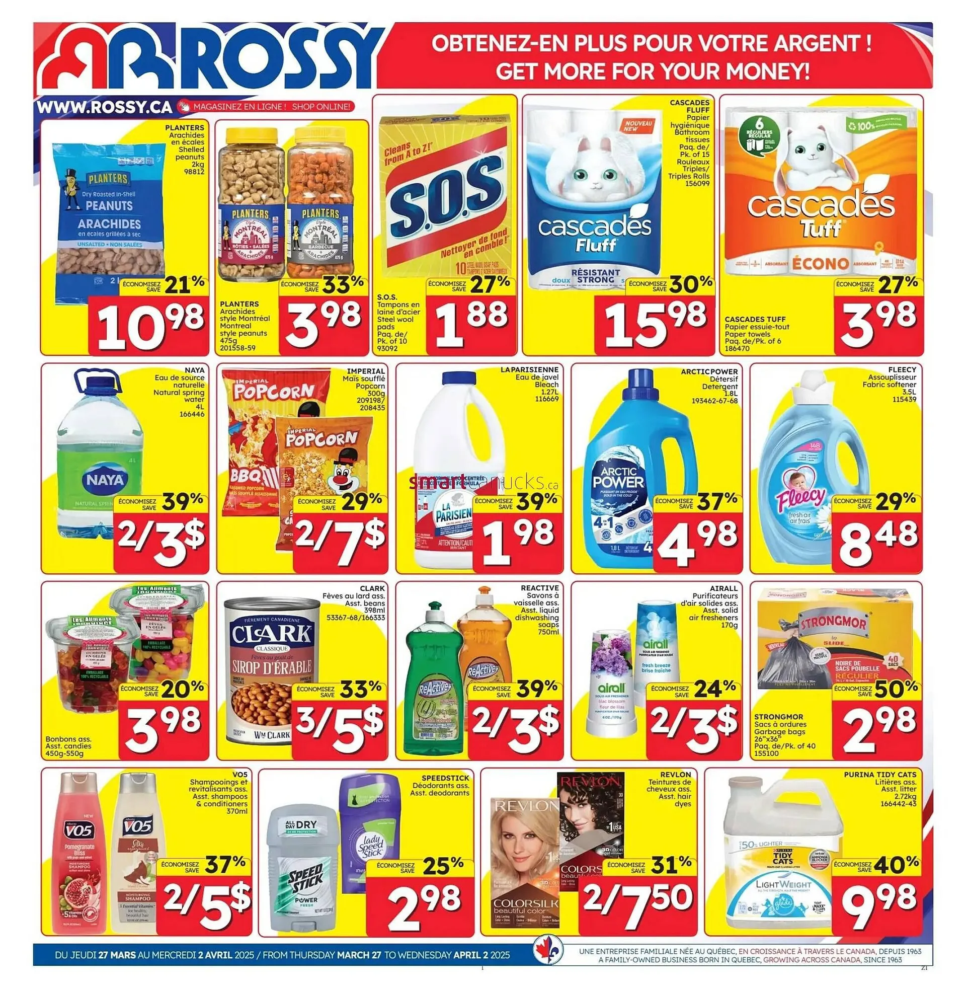 Rossy flyer from March 27 to April 2 2025 - flyer page 1