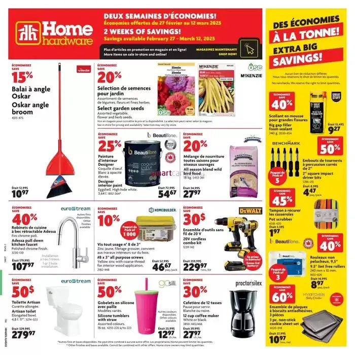 Home Hardware weekly flyer from February 27 to March 12 2025 - flyer page 1