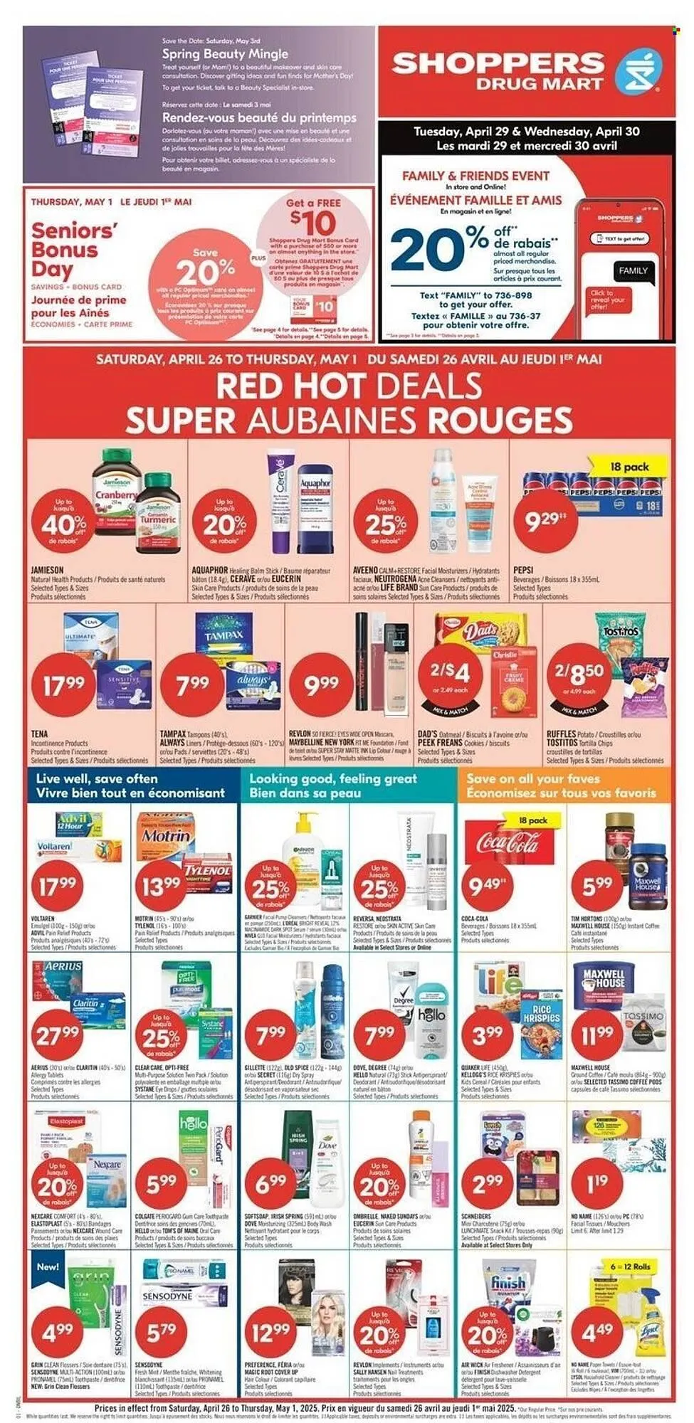 Shoppers Drug Mart flyer from April 26 to May 1 2025 - flyer page 1