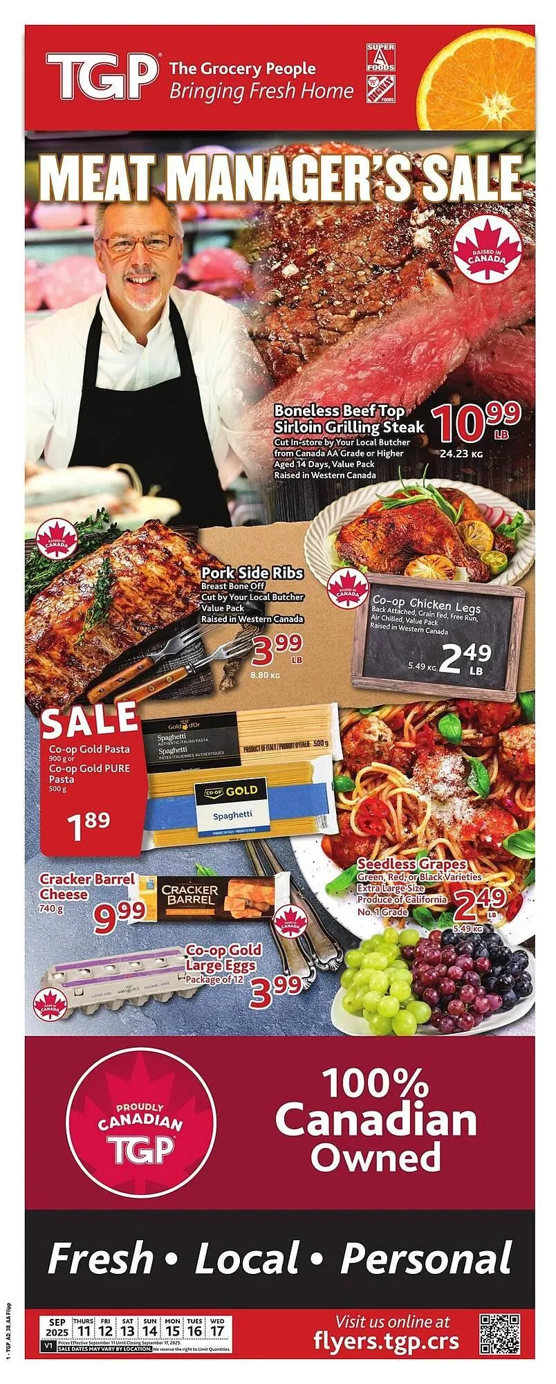 TGP The Grocery People flyer from September 10 to September 16 2025 - flyer page 1