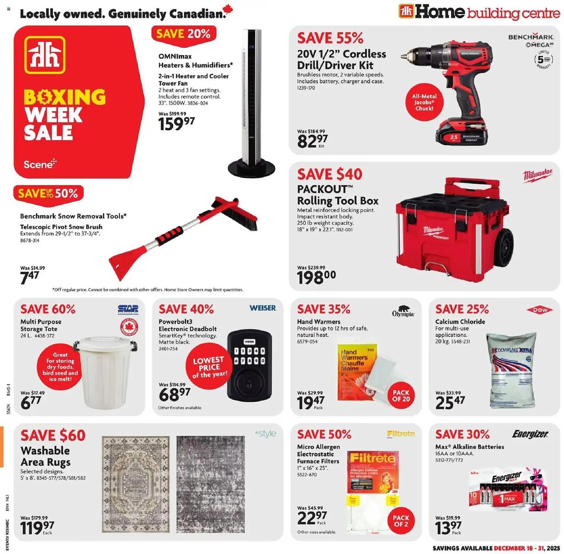 Home Hardware flyer from December 18 to January 1 2026 - flyer page 1