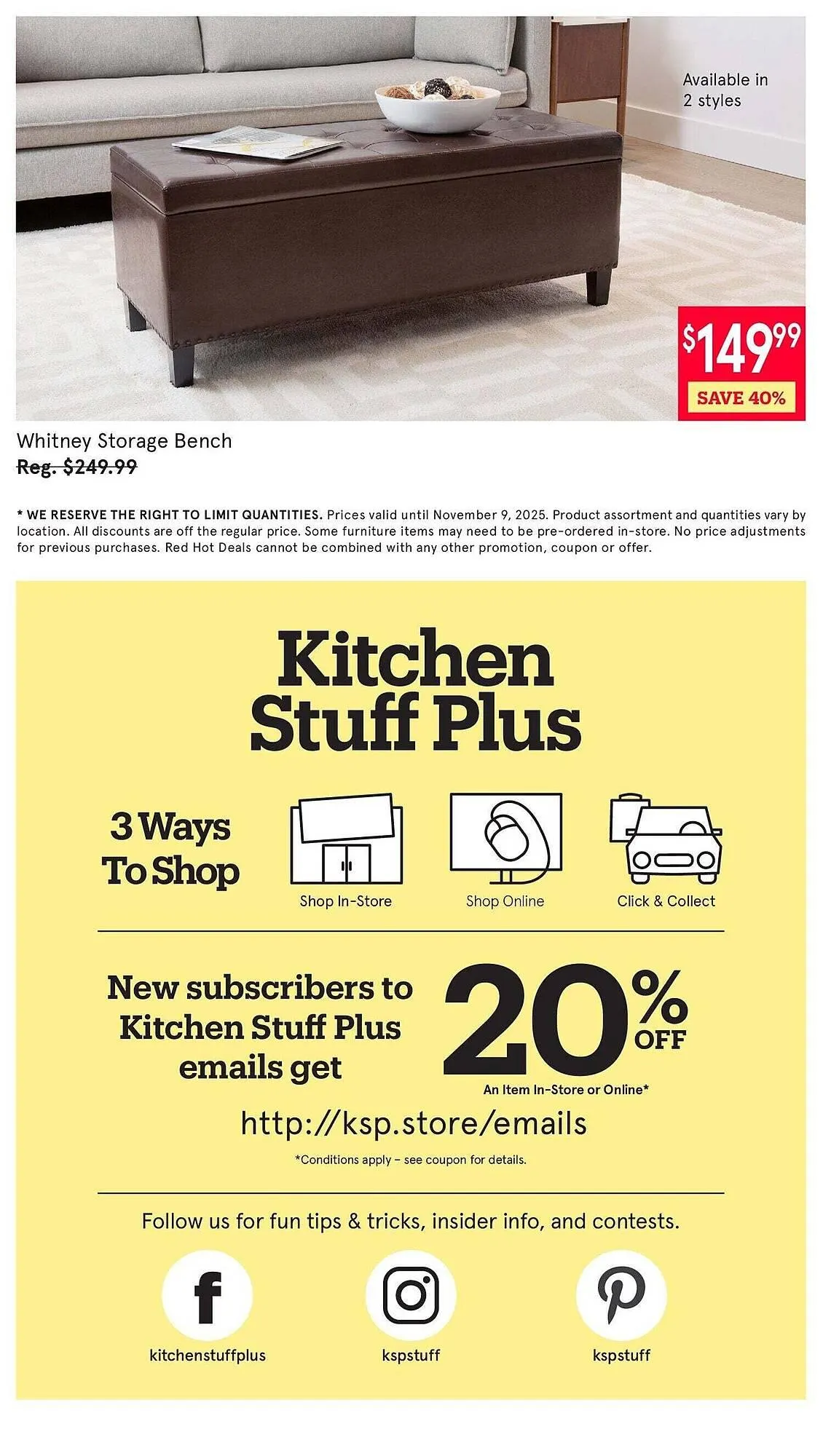 Kitchen Stuff Plus flyer from November 3 to November 10 2025 - flyer page 7