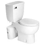 Saniaccess2 Macerator Pump 2-Piece 4.8 LPF Single Flush Round Standard Toilet in White Combo