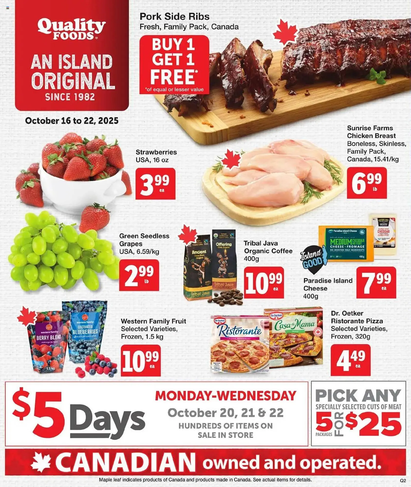 Quality Foods flyer from October 16 to October 23 2025 - flyer page 1