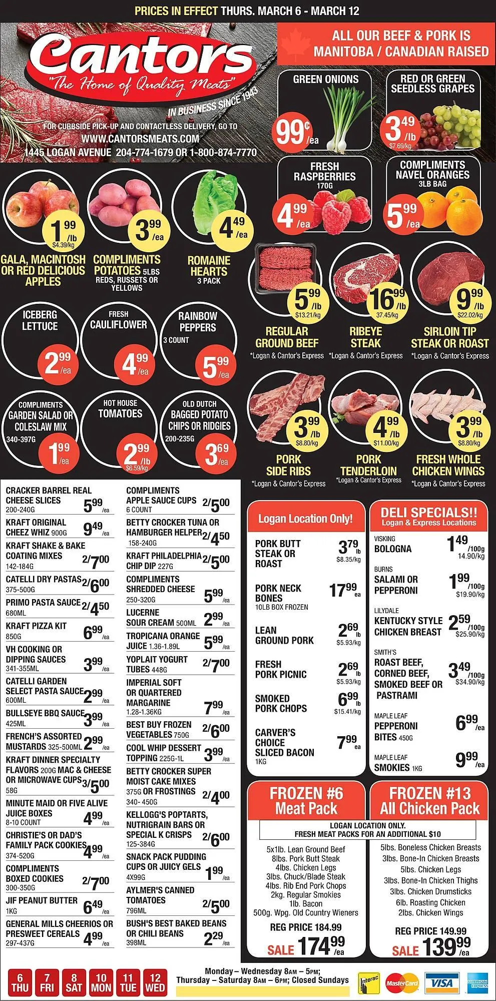 Cantors Meats flyer - 1