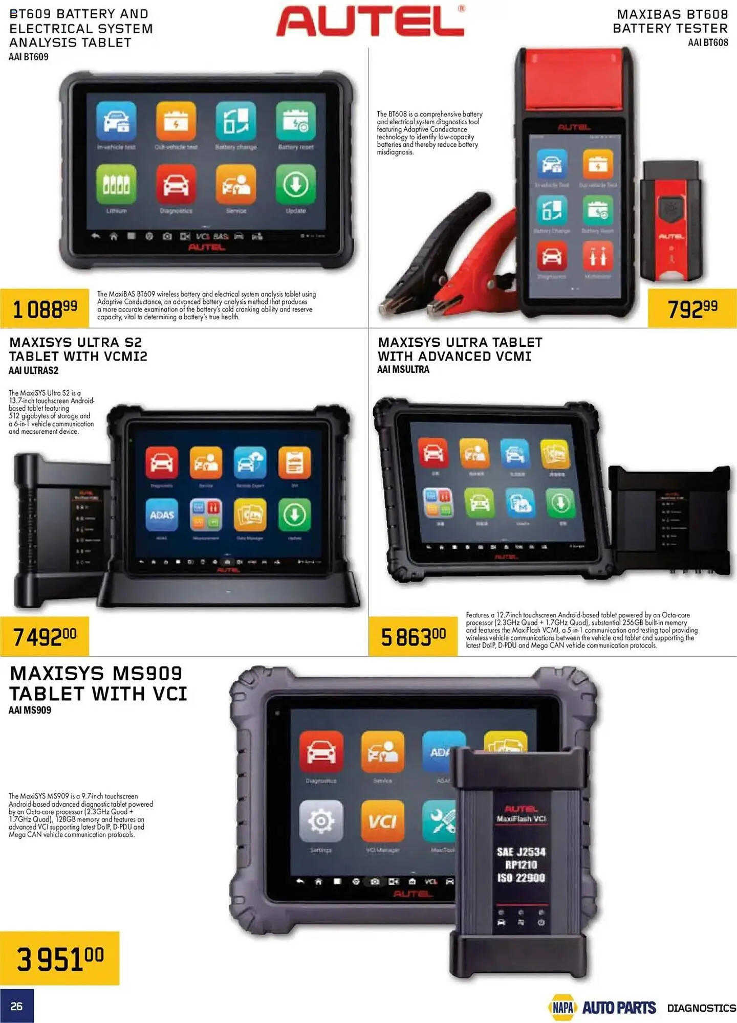 NAPA Auto Parts flyer from October 1 to January 1 2026 - flyer page 26