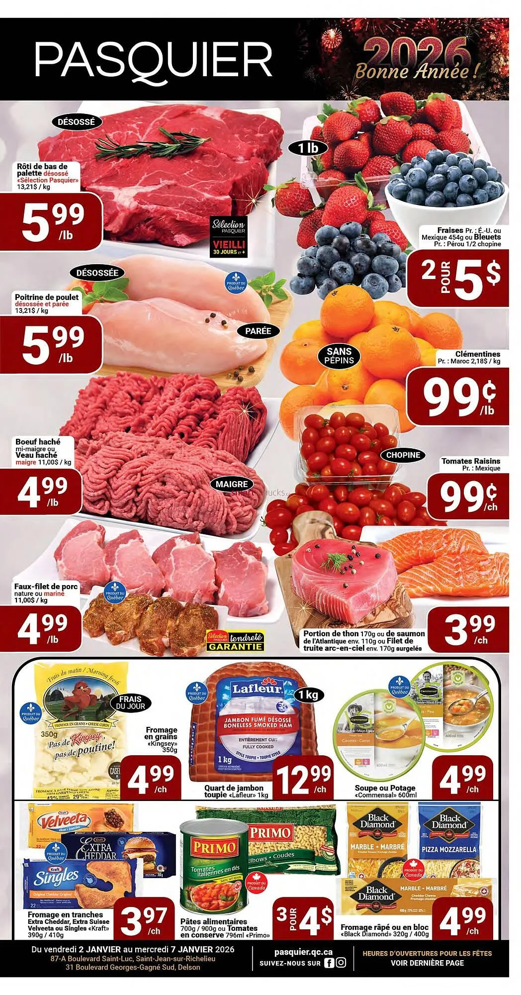 Pasquier flyer from January 2 to January 7 2026 - flyer page 1
