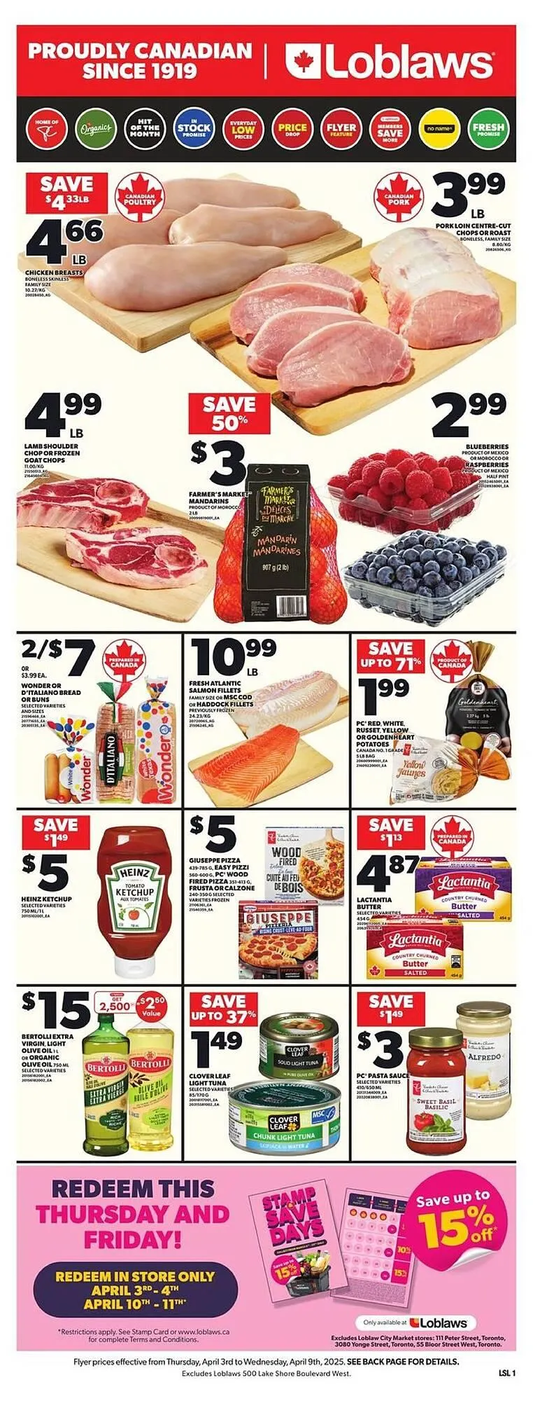 Loblaws flyer from April 3 to April 10 2025 - flyer page 1
