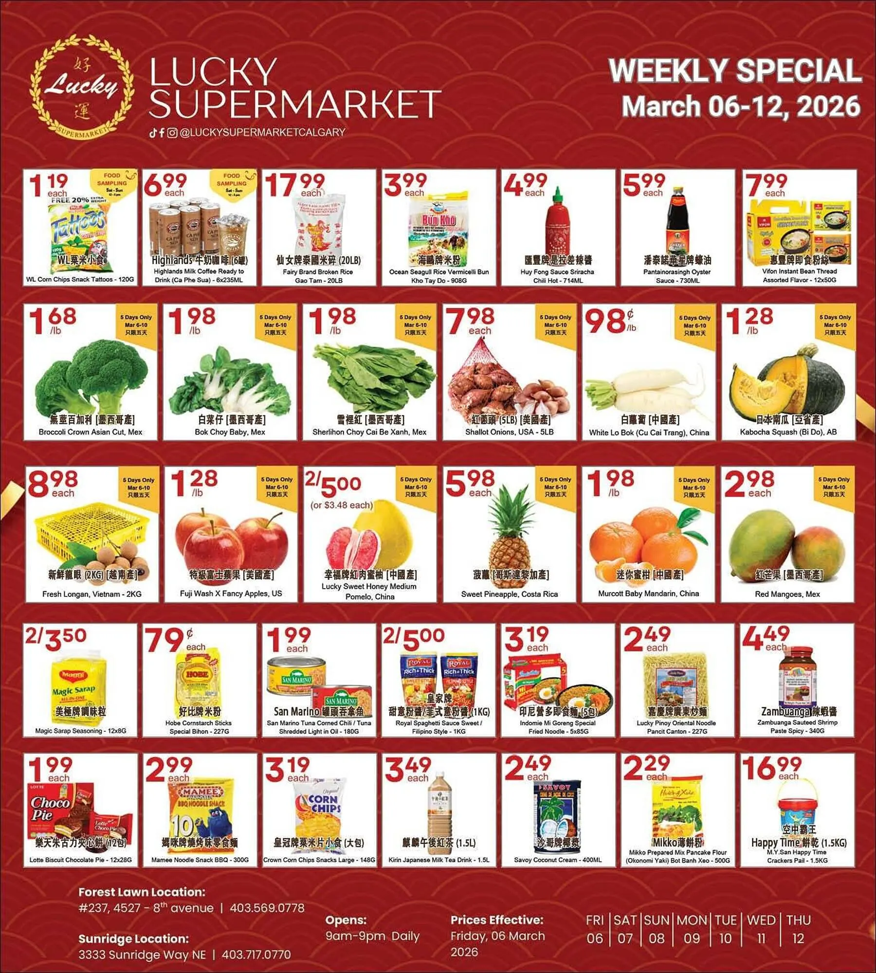 Lucky Supermarket flyer from March 6 to March 9 2026 - flyer page 1