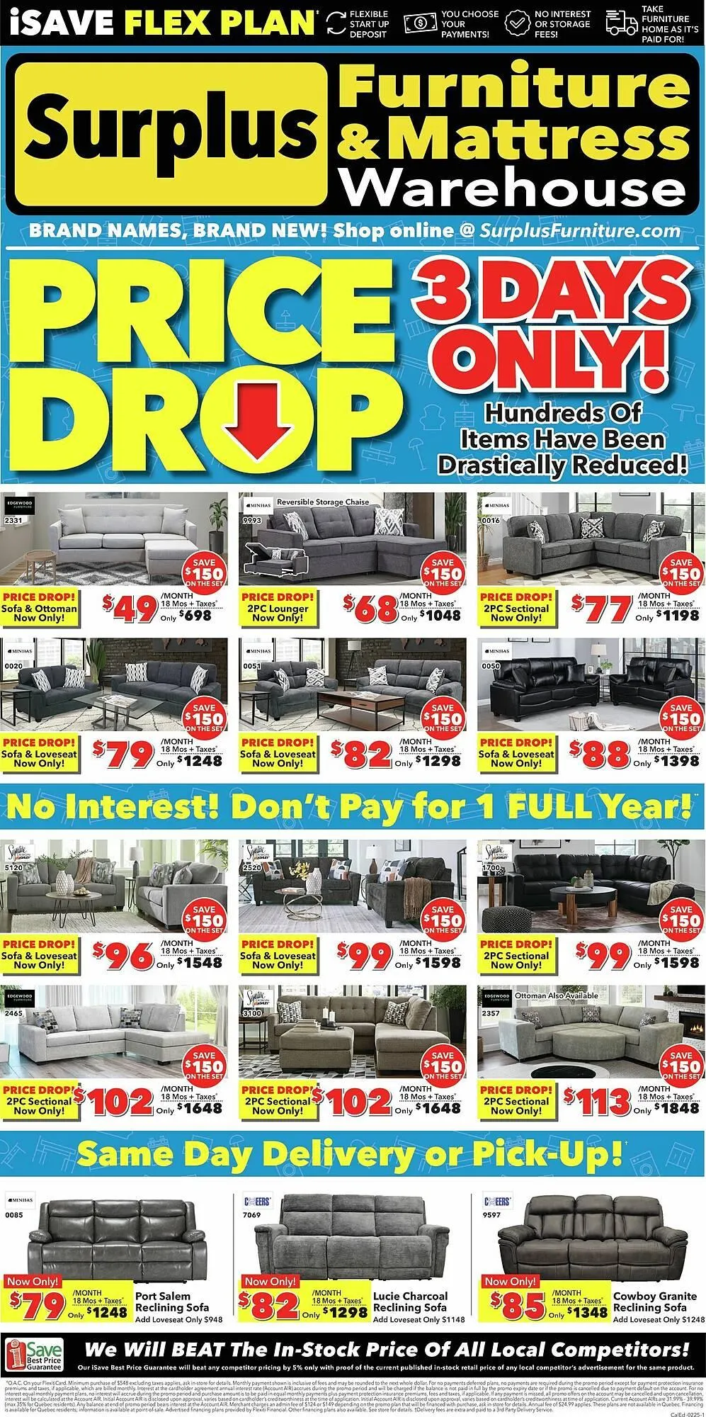 Surplus Furniture flyer from January 27 to February 10 2025 - flyer page 1