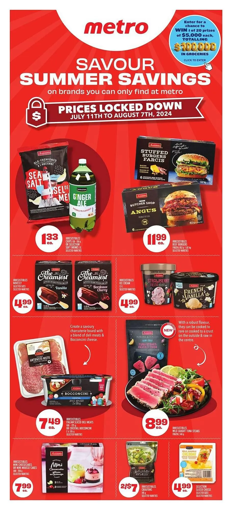 Metro flyer from July 11 to August 7 2024 - flyer page 1