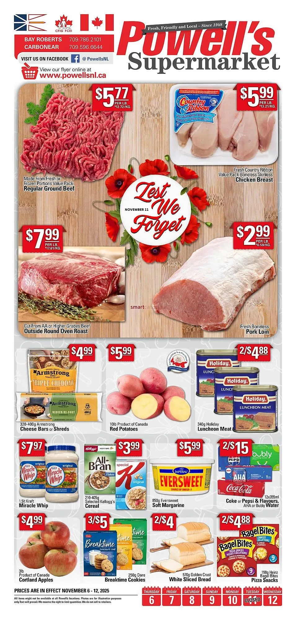 Powell's Supermarket flyer from November 6 to November 12 2025 - flyer page 1