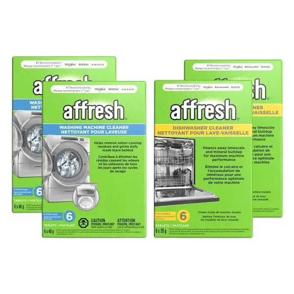 Affresh Washing Machine Cleaner & Dishwasher Cleaner Bundle, 24-count