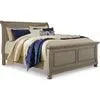 Lettner King Sleigh Bed - Light Gray