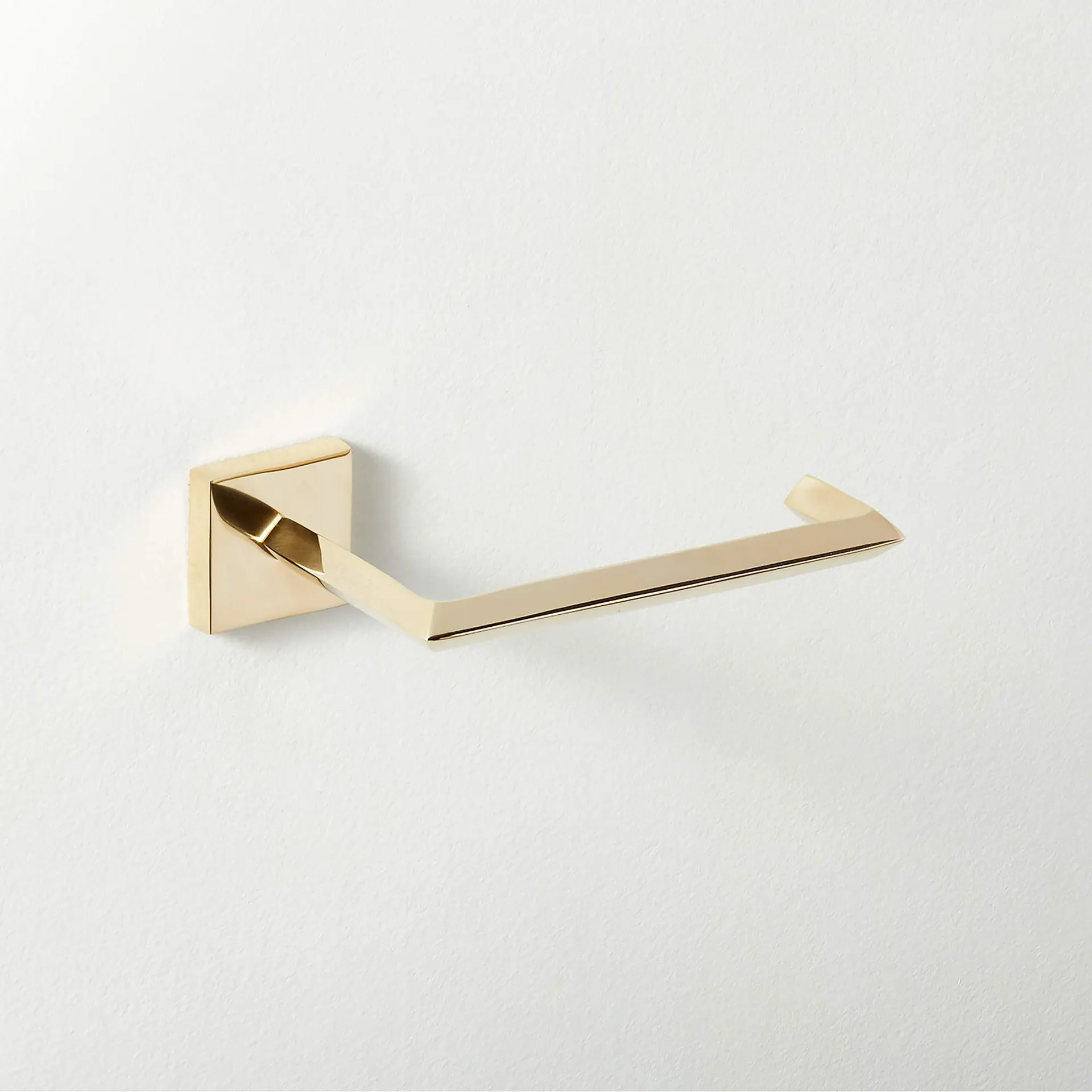 Blaine Unlacquered Brass Wall Mounted Toilet Paper Holder
