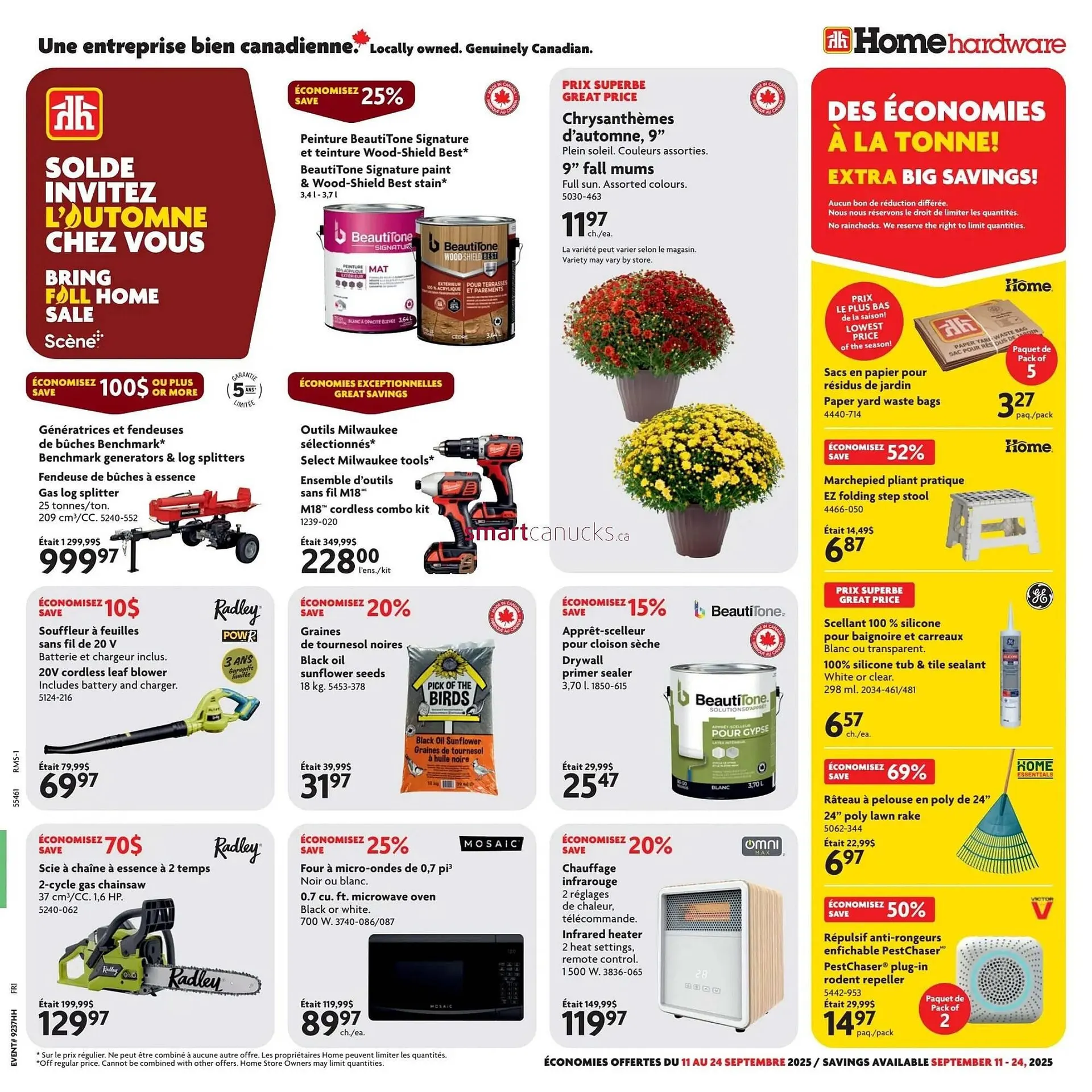 Home Hardware flyer from September 11 to September 17 2025 - flyer page 1
