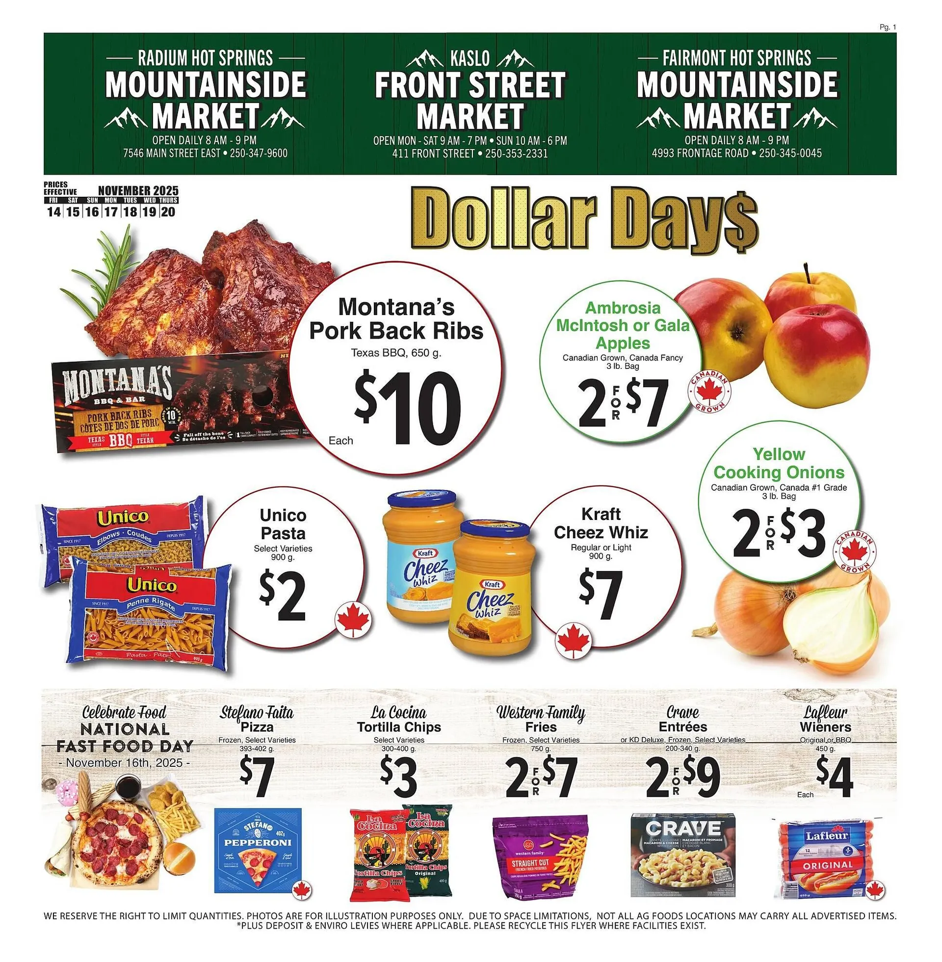 AG Foods flyer from November 14 to November 20 2025 - flyer page 1