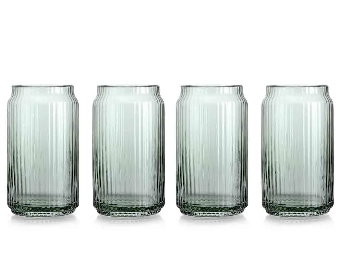 Pisa Glasses, Set of 4, Green