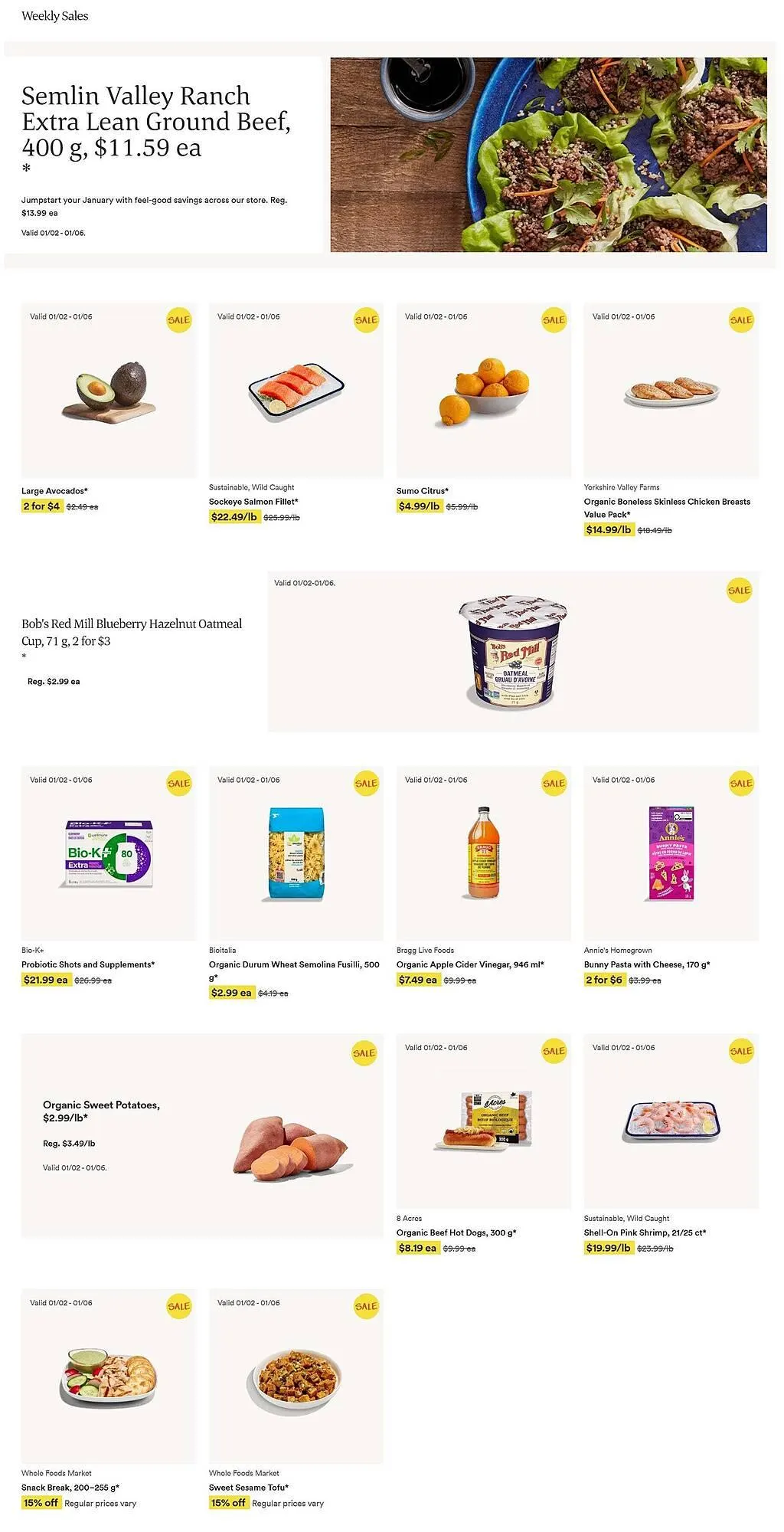 Whole Foods Market flyer from January 1 to January 8 2026 - flyer page 1