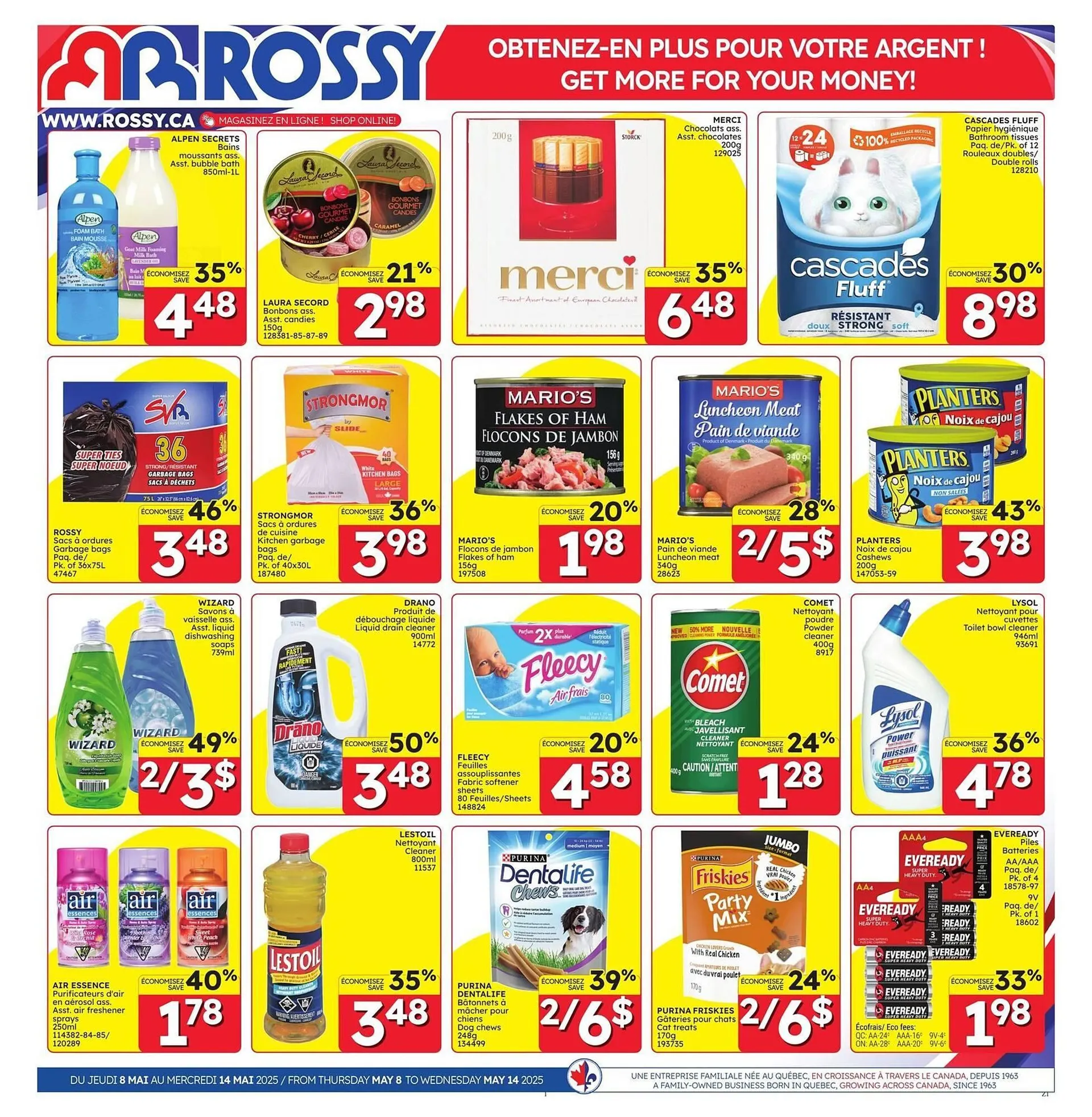 Rossy flyer from May 8 to May 15 2025 - flyer page 1
