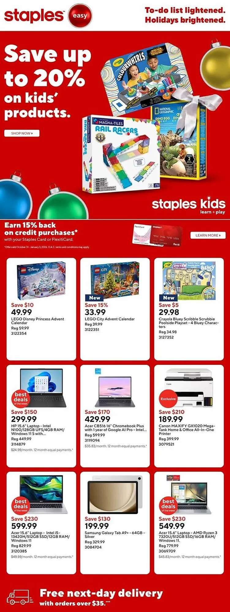 Staples flyer from November 7 to November 14 2025 - flyer page 1