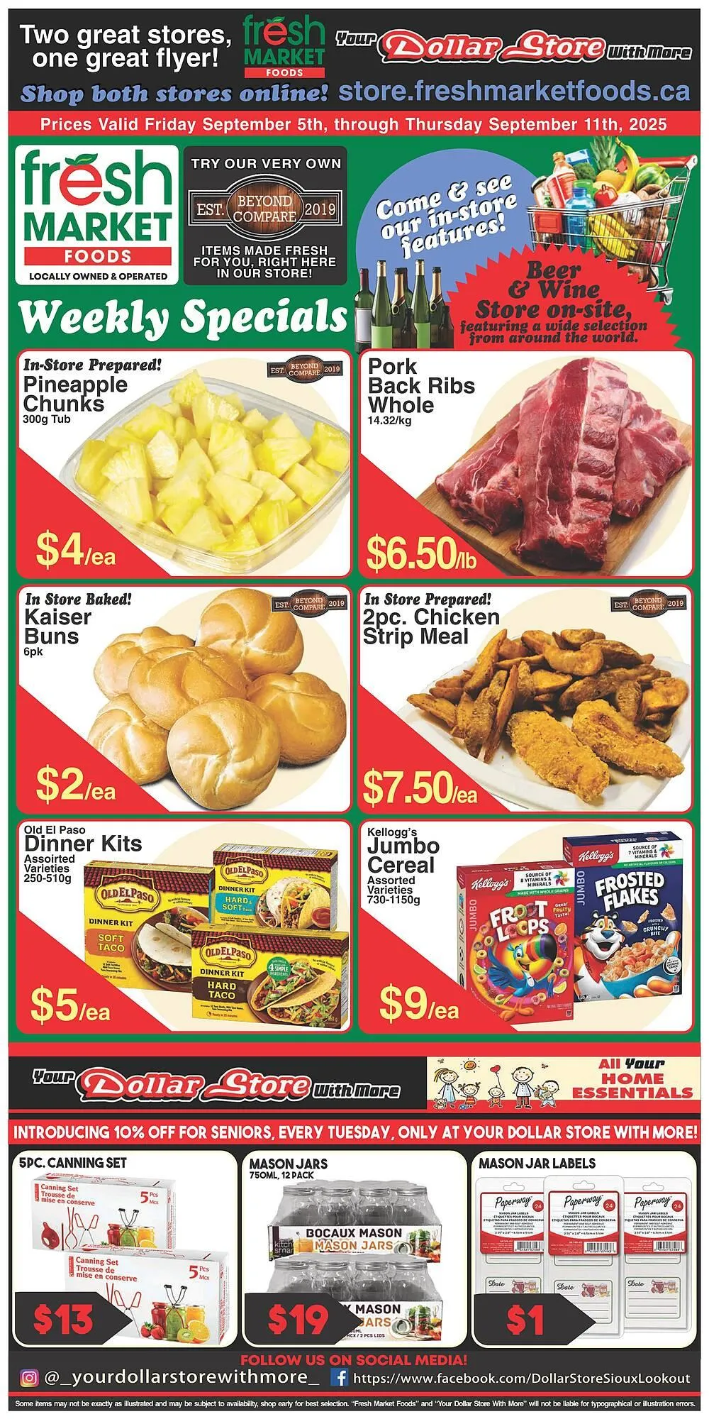 Fresh Market Foods flyer from September 5 to September 11 2025 - flyer page 1