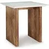 Isanti End Table - Light Brown/White