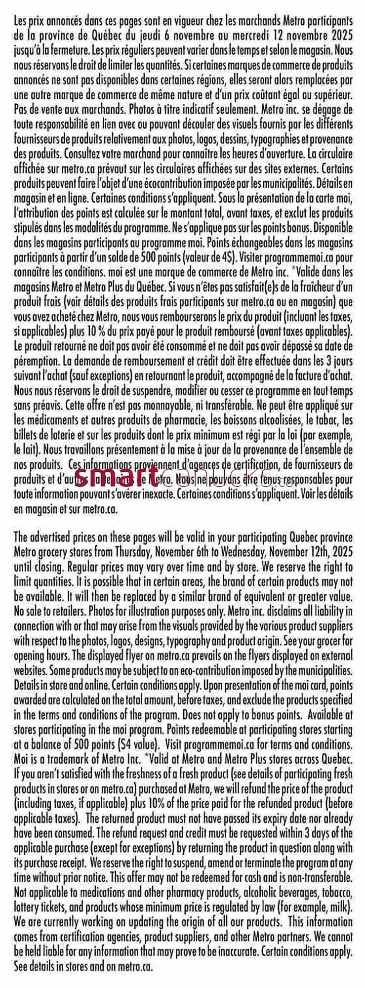 Metro flyer from November 6 to November 12 2025 - flyer page 21