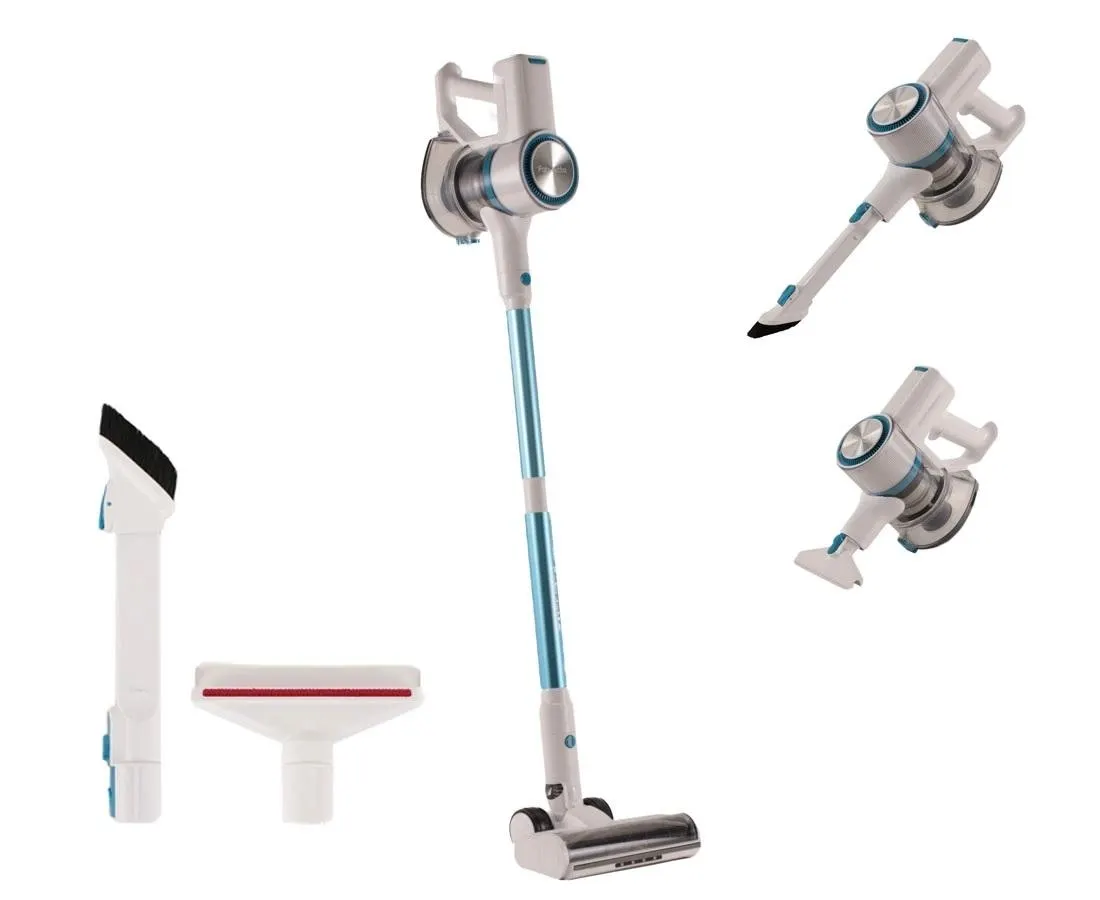 EIO ASPI Plus Cordless Stick Vacuum Cleaner, 350 watts, White & Blue