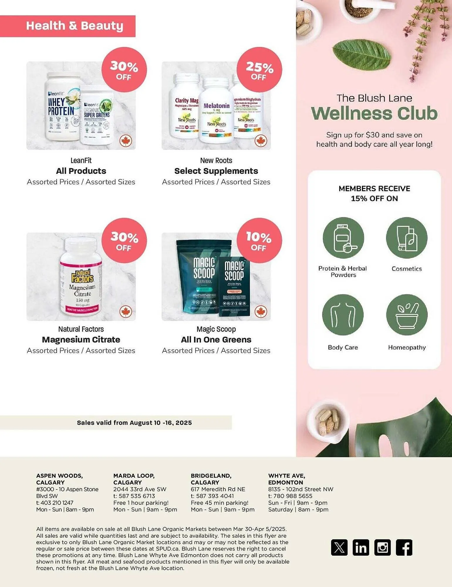 Blush Lane Organics flyer from August 11 to August 18 2025 - flyer page 5