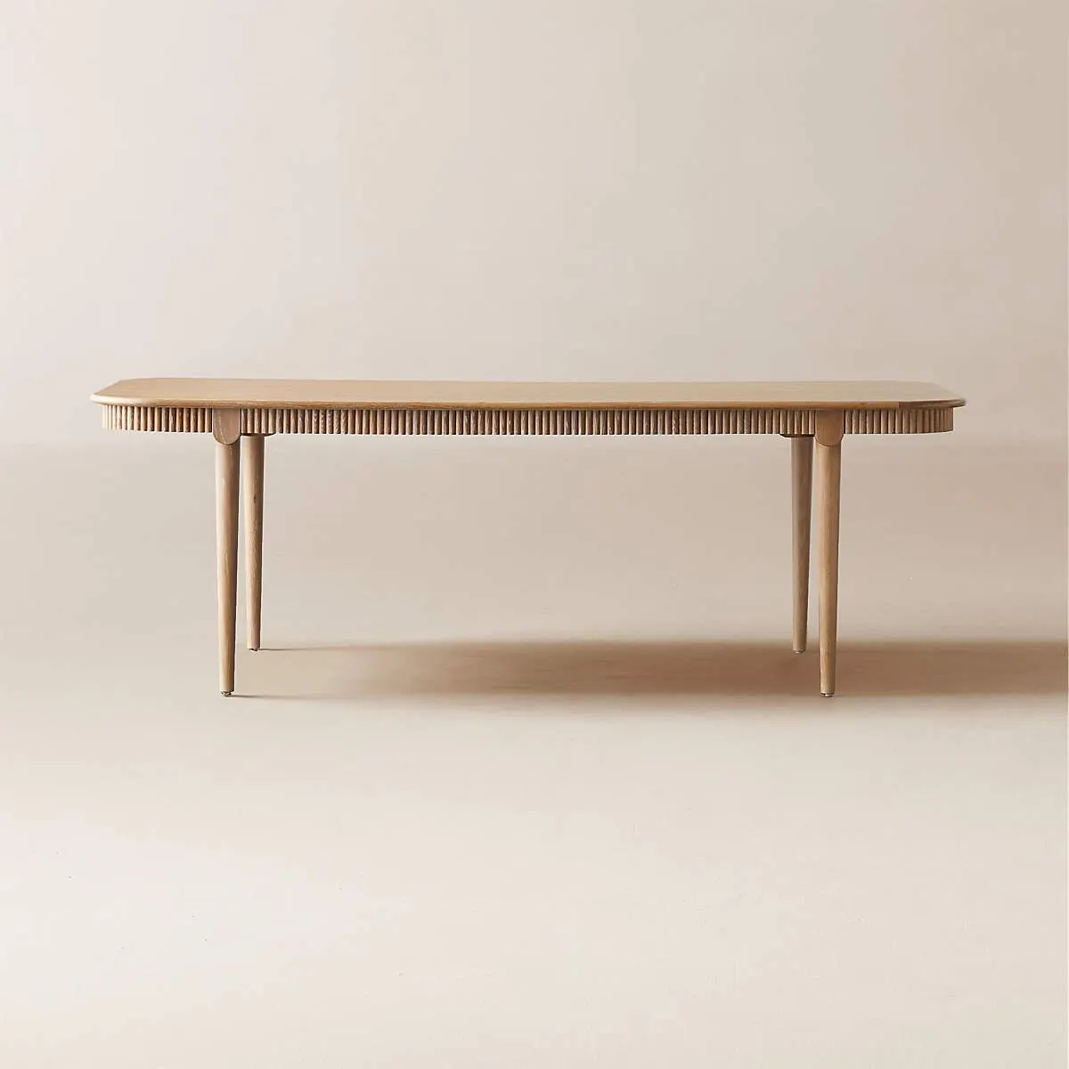 Providence Rectangular Cerused Oak Wood Dining Table 90"