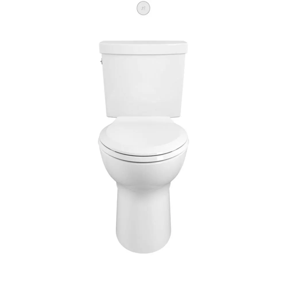 Touchless 4.8L Single Flush Right Height Elongated 2-Piece Toilet in White with Slow Close Seat