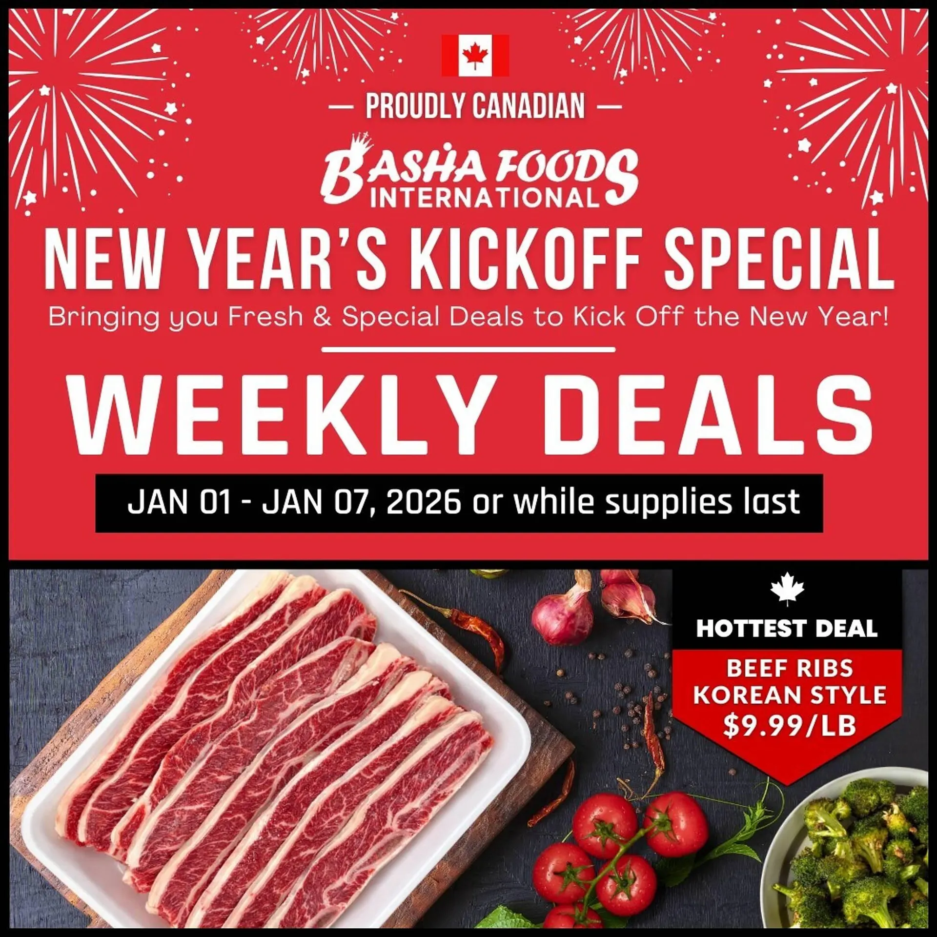 Basha Foods flyer from January 1 to January 7 2026 - flyer page 1
