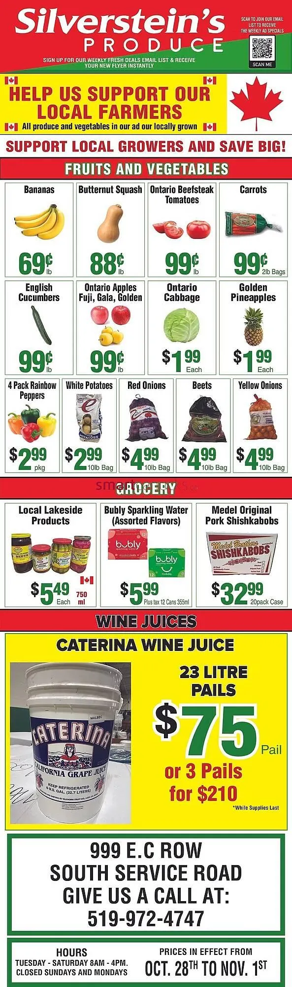 Silverstein's Produce flyer from October 28 to November 10 2025 - flyer page 1