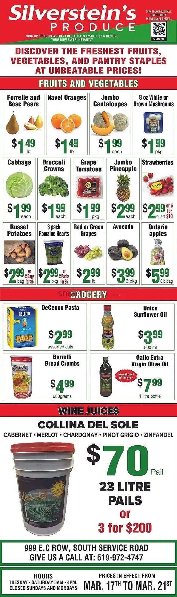 Silverstein's Produce flyer from March 17 to March 21 2026 - flyer page 1