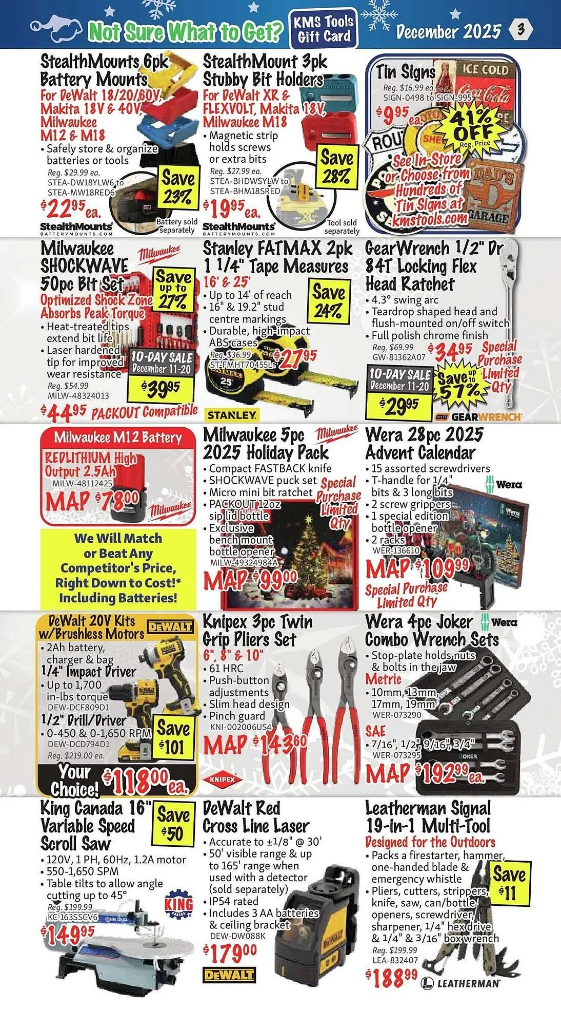 KMS Tools flyer from December 1 to January 1 2026 - flyer page 3