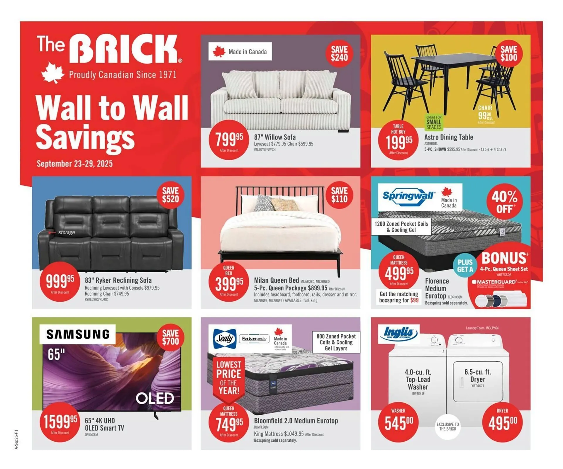 The Brick flyer from September 23 to September 30 2025 - flyer page 1
