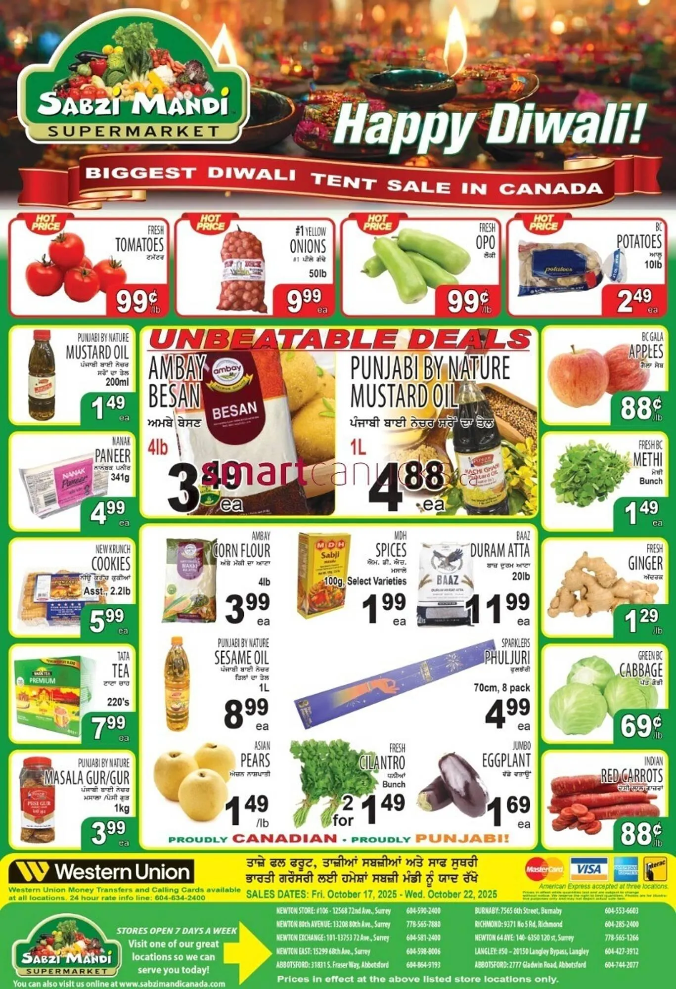 Sabzi Mandi Supermarket flyer from October 16 to October 22 2025 - flyer page 1