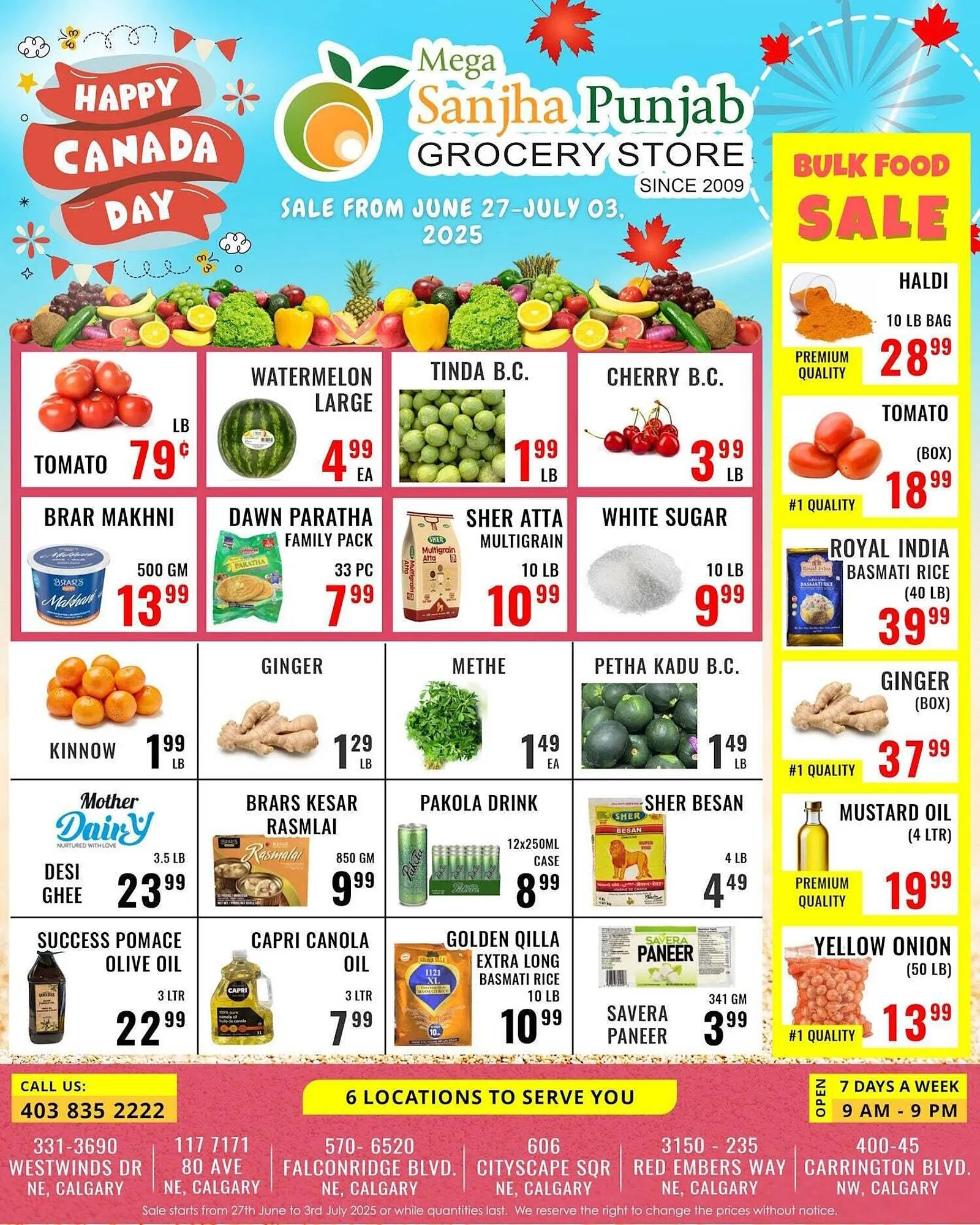 Mega Sanjha Punjab Grocery Store flyer from June 27 to July 4 2025 - flyer page 1