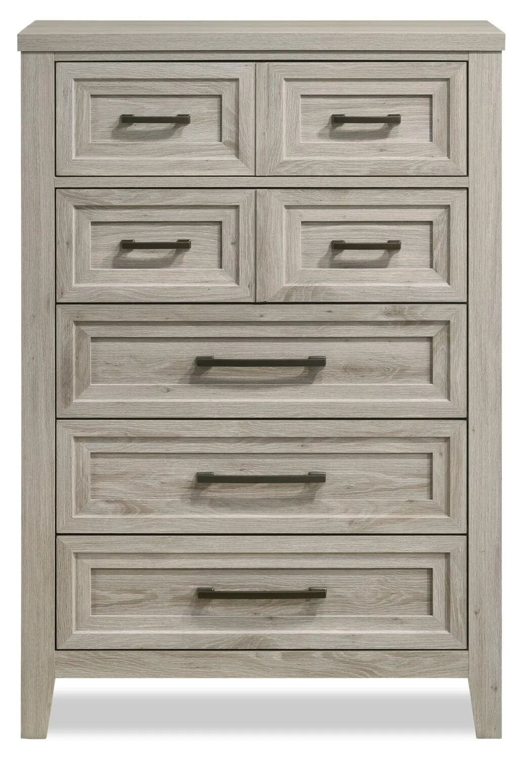Lara Bedroom Chest of Drawers, 5-Drawer, 33.9"W x 50.5"H - Antique Grey