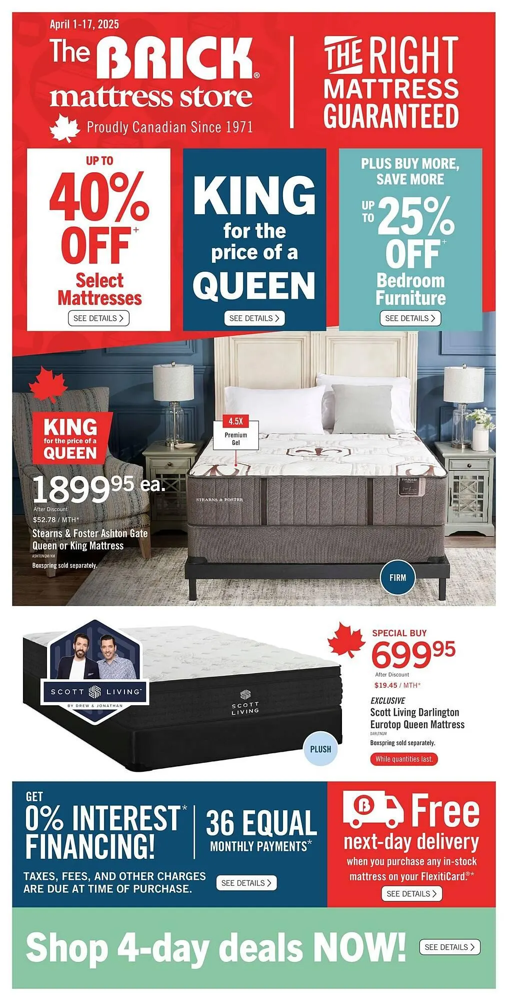 The Brick flyer from April 1 to April 18 2025 - flyer page 1