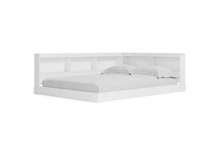 Piperton Full Bookcase Storage Bed - White