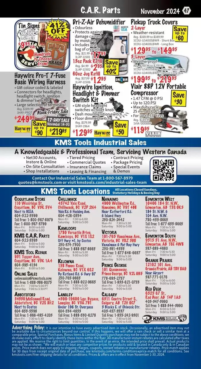 KMS Tools November 2024 Black Friday Sale from November 1 to November 15 2024 - flyer page 47